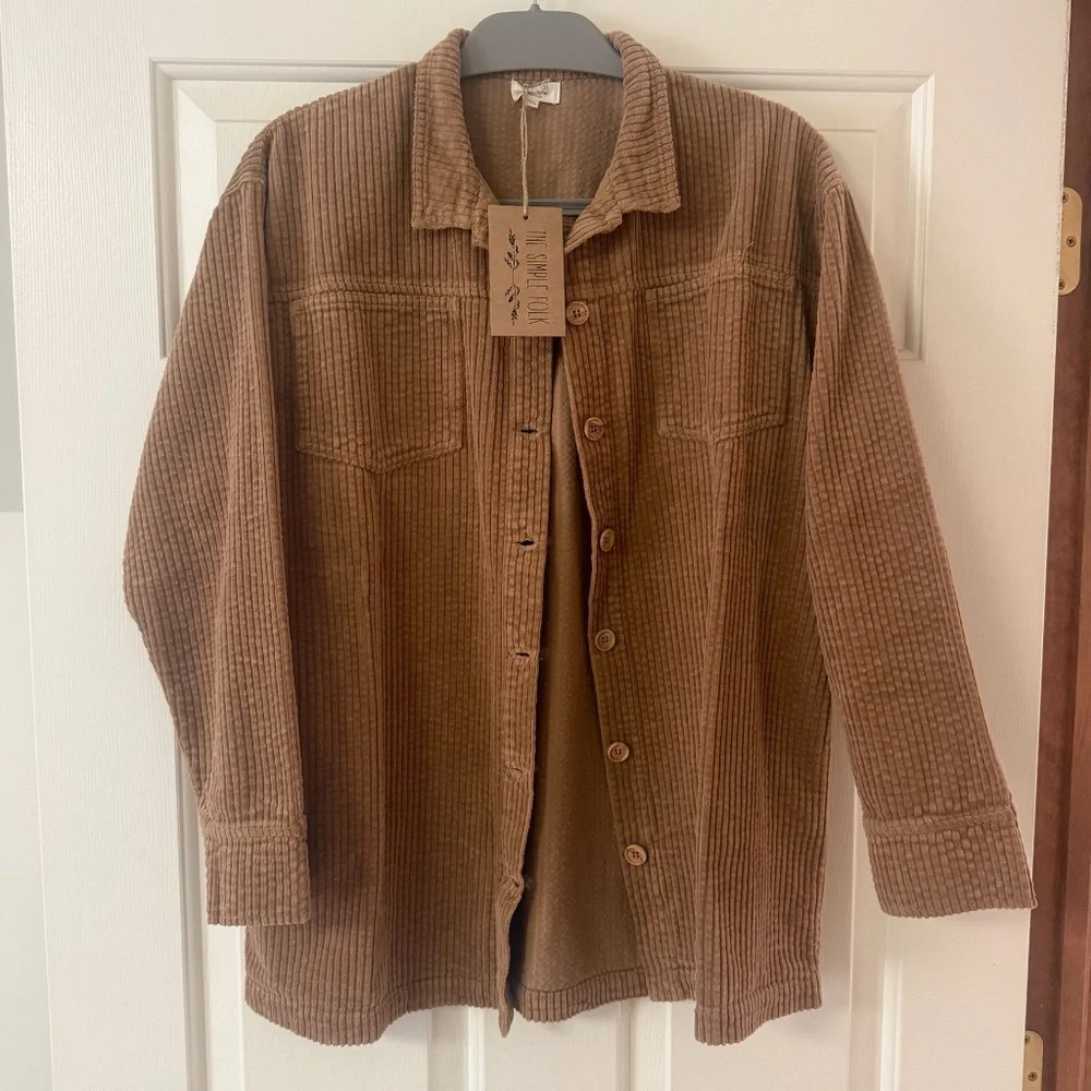 The Simple Folk The Corduroy Shirt Womens Camel - Picture 3 of 6